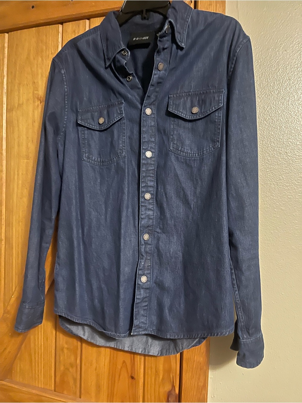 Harley-Davidson Navy Long-Sleeve Button-Down Shirt
